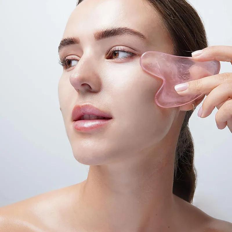 Brushworks Rose Resin Roller & Gua Sha