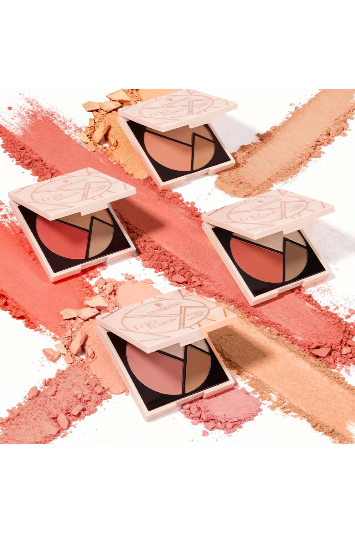 Trio Touch Bronze Blush-Highlight Palette-CTT001