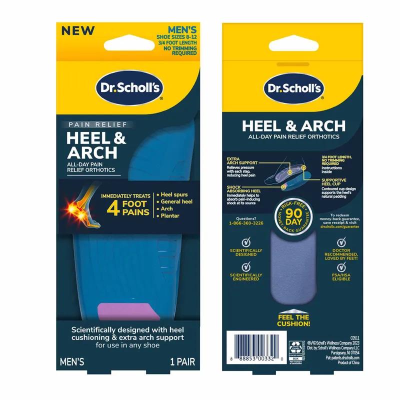 Dr.Scholl's Pain Relief Heels & Arch all-day Pain Relief Orthotics-Men