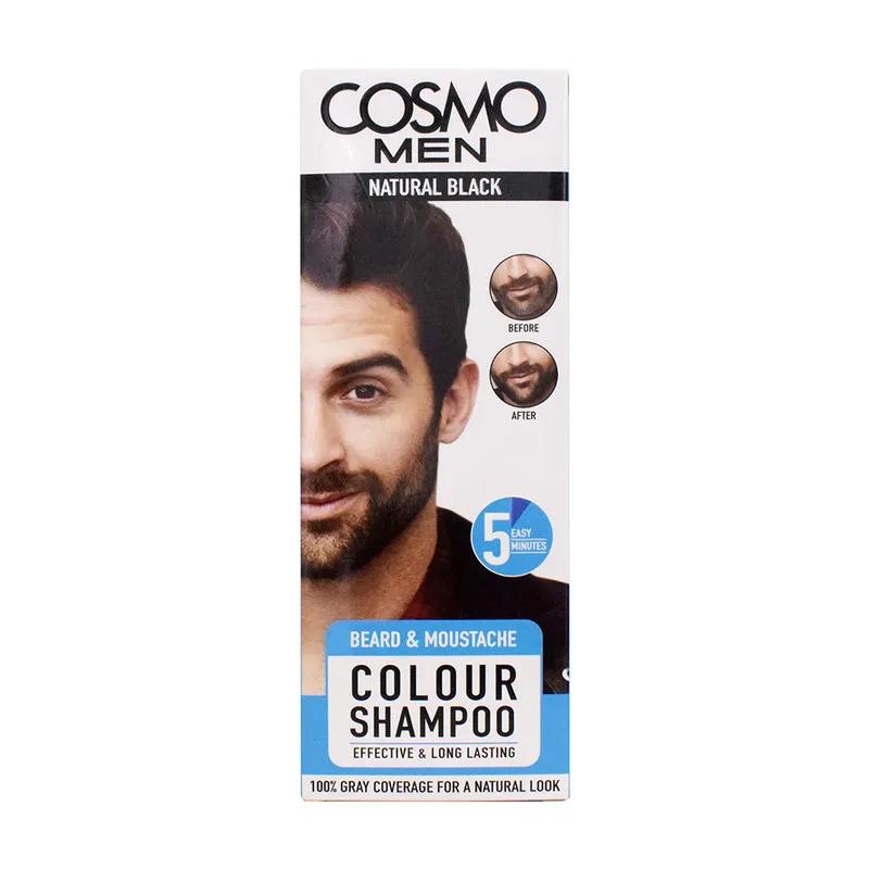 Cosmo Men Beard & Moustache Colour Shampoo Natural Black 180ml