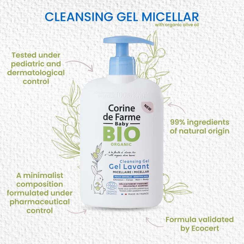 CDF-=Baby Bio Organic Hair & Body Cleansing Gel 500Ml