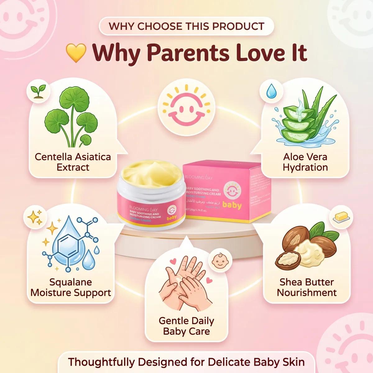 BLOOMING DAY Baby Soothing and Moisturizing Cream 50gm Sorbet Cream