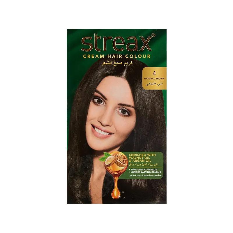 Streax Cream Hair Color - Natural Brown 4
