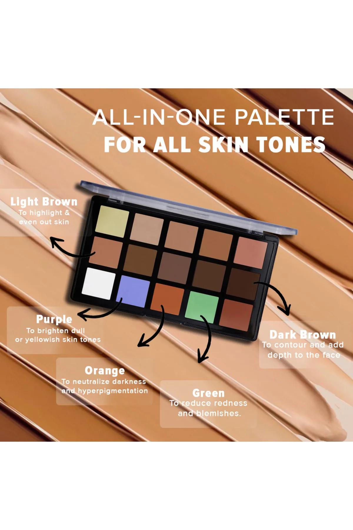 15 Color Face Define Palette-Multicolor - DDC001