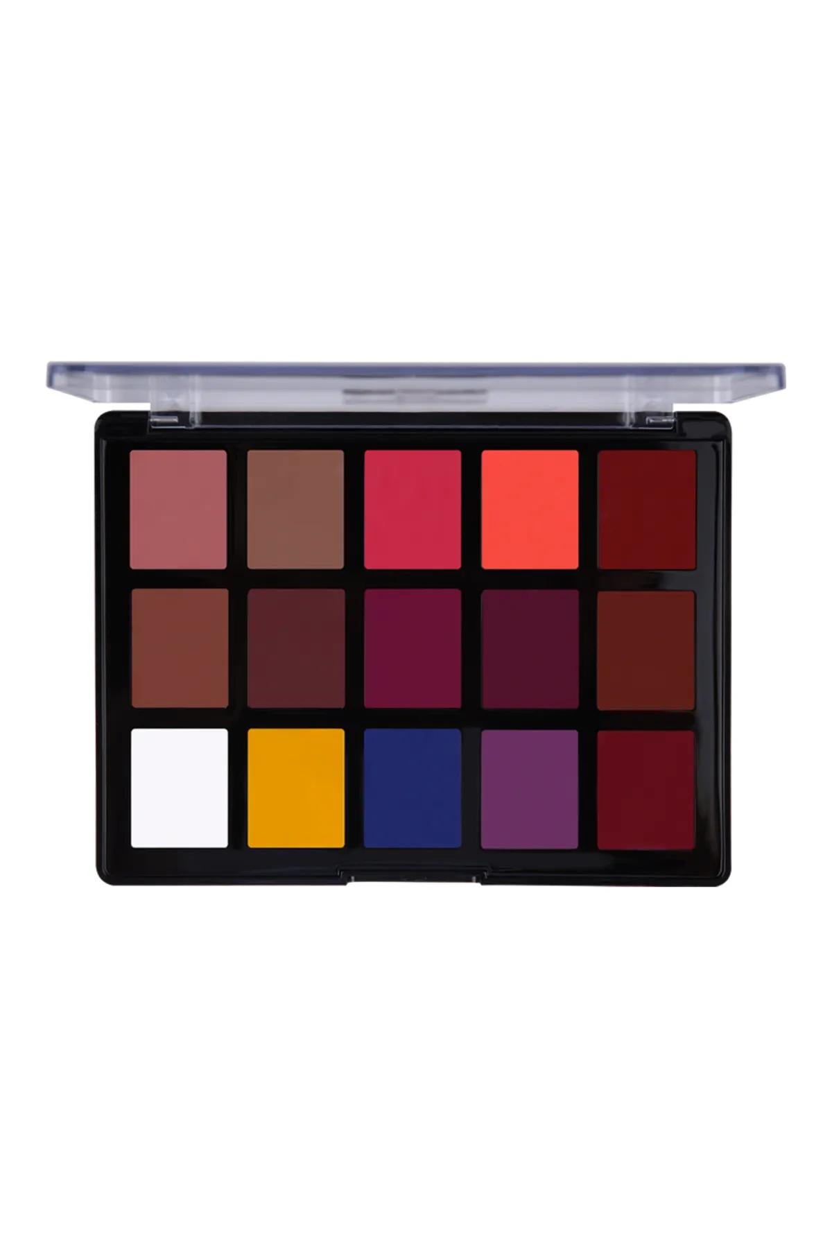 15 Color Lip Define Palette-Multicolor - DDL001