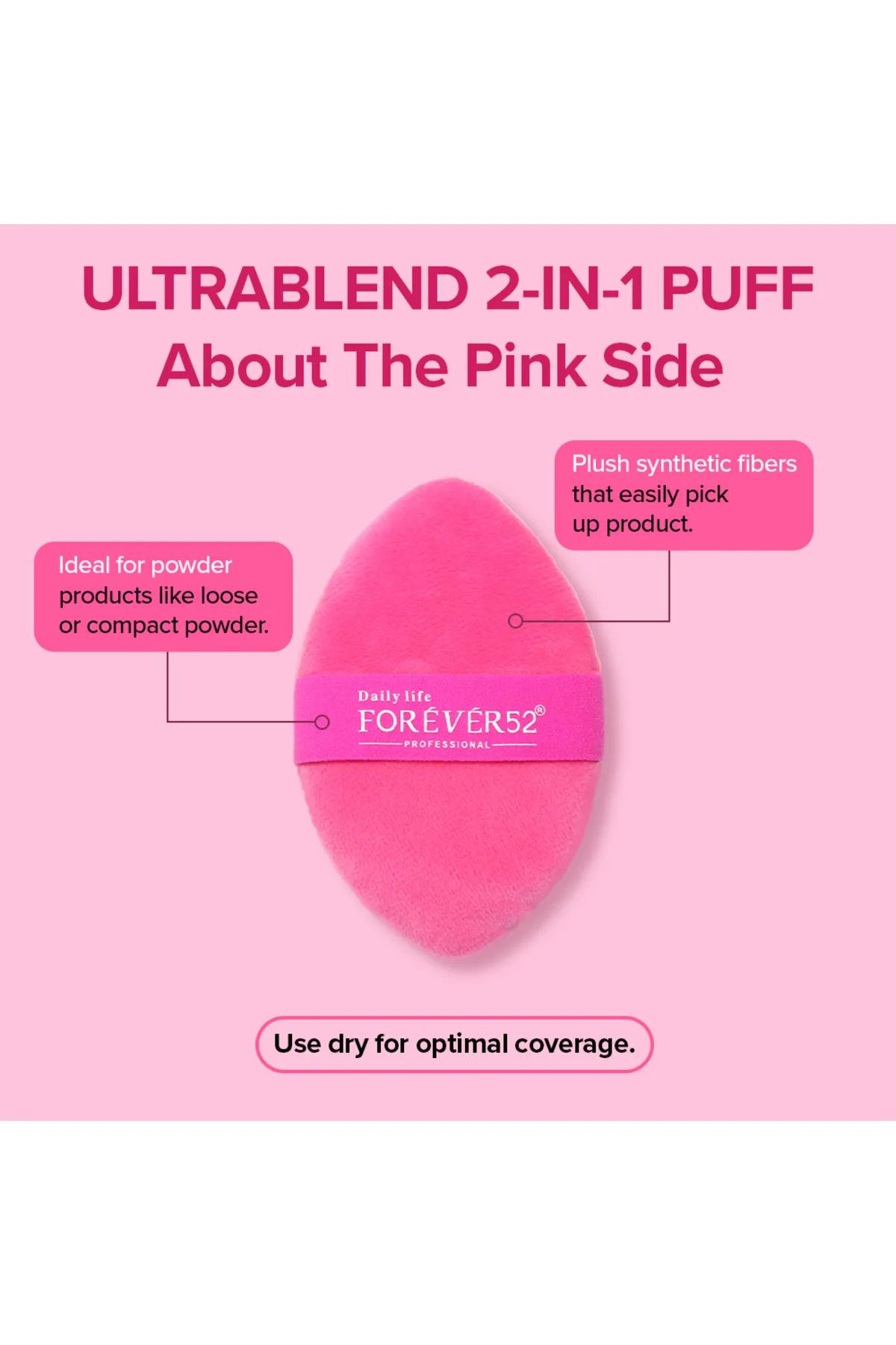 Forever52 Ultrablend 2 In 1 Puff & Sponge-Pink and Beige-1