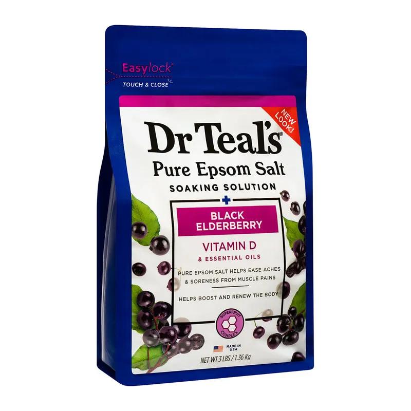 Dr Teal's Epsom Bath Salt Black Elderberry 1.36Kg