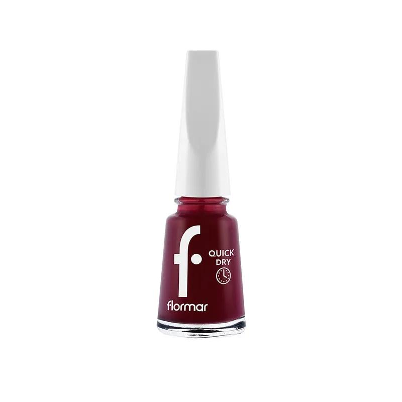 Flormar NP Quick Dry Nail Enamel - 22 Red Velvet New