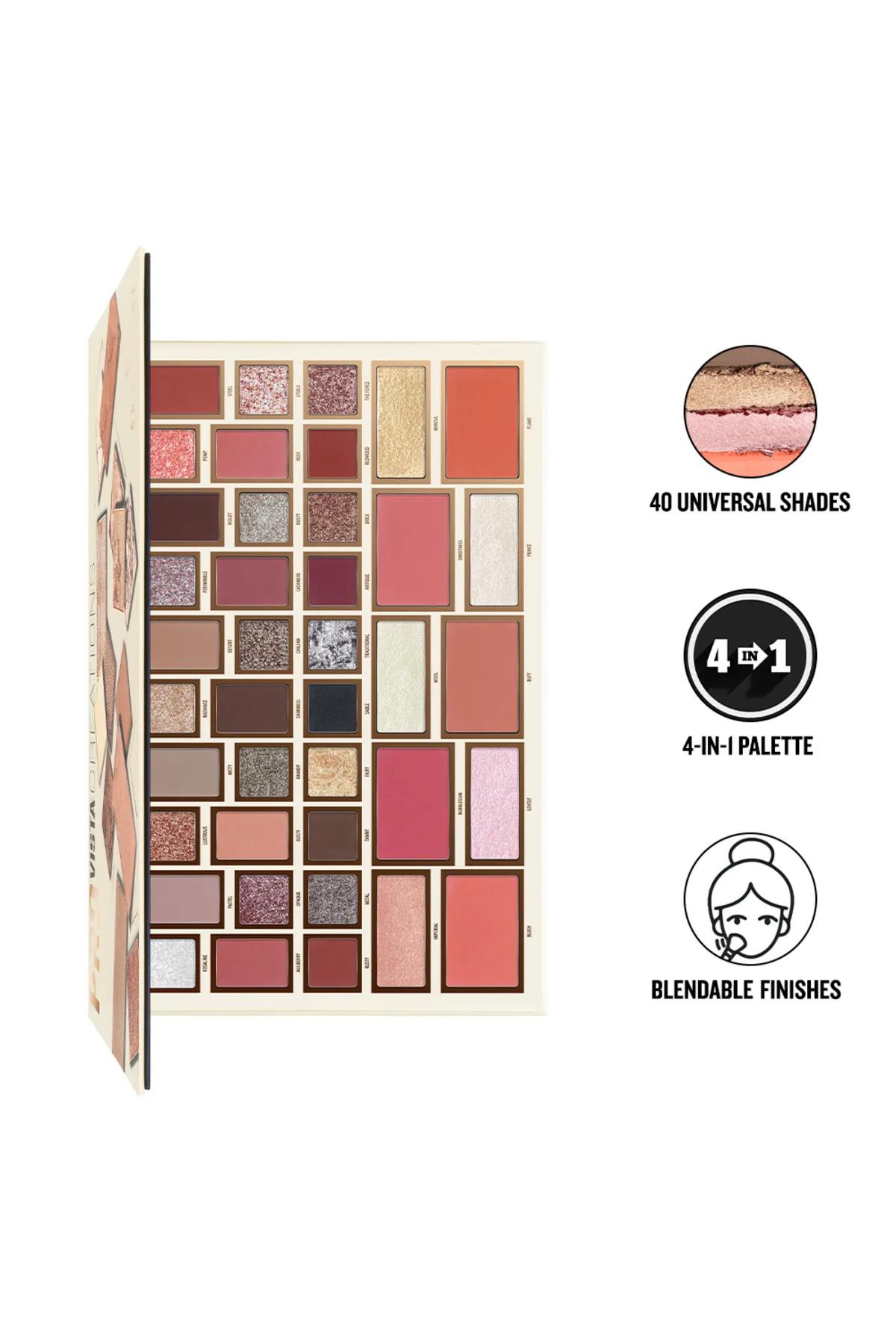 Pro Vista 40 Color Eyeshadow Palette-Multicolor - CPV001
