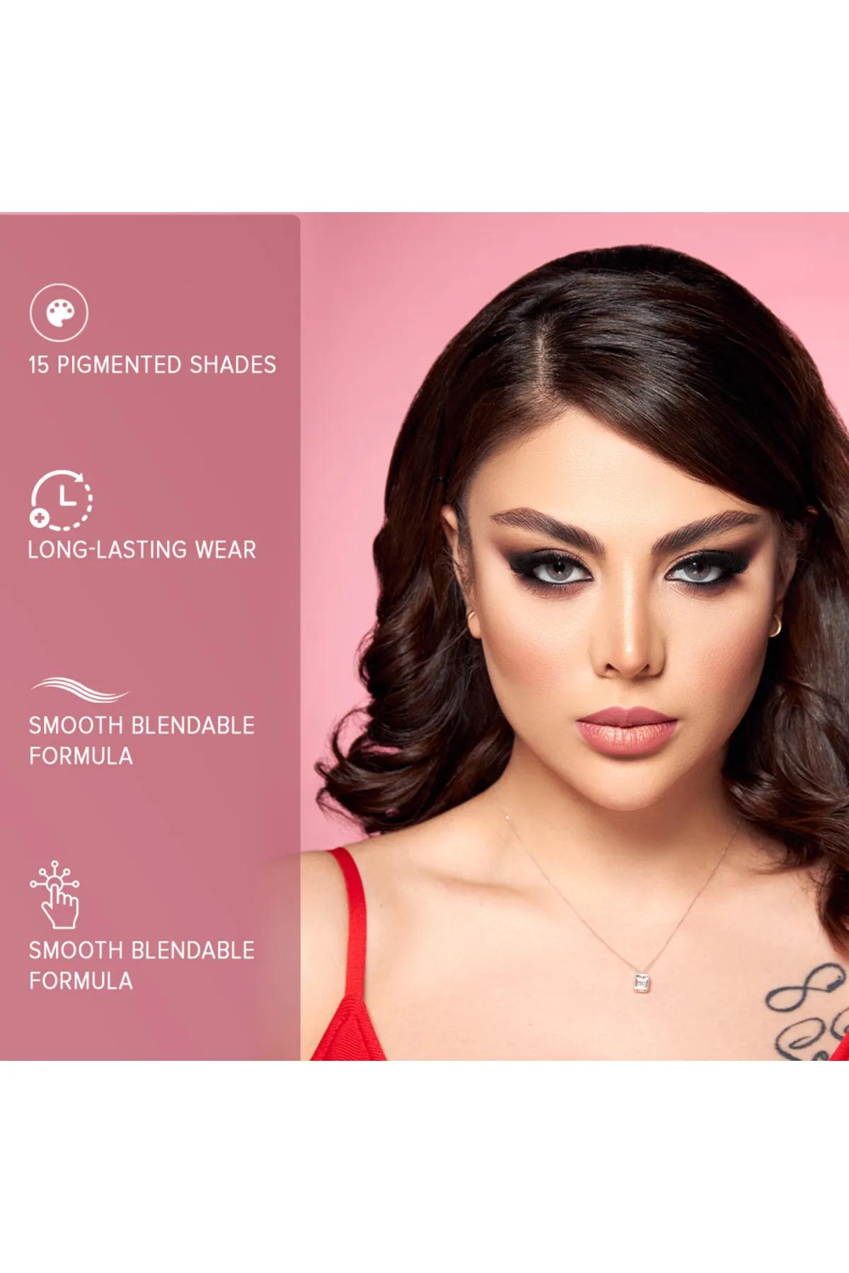 15 Color Lip Define Palette-Multicolor - DDL001