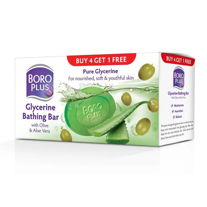 Himani Boroplus Glycerine Bathing Bar With Olive & Aloe Vera 125g