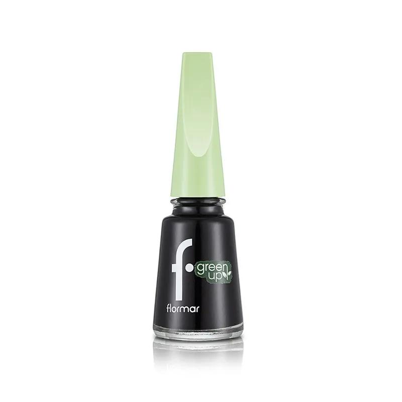 Flormar Green Up Nail Enamel -015 Blackest Black