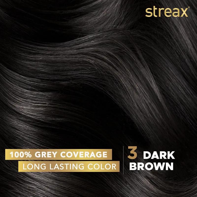 Streax Cream Hair Color - Dark Brown 3