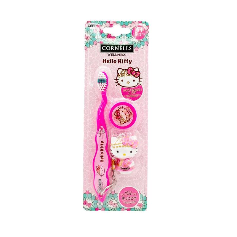 Cornells Hello Kitty Tooth Brush With Cap & Buddy