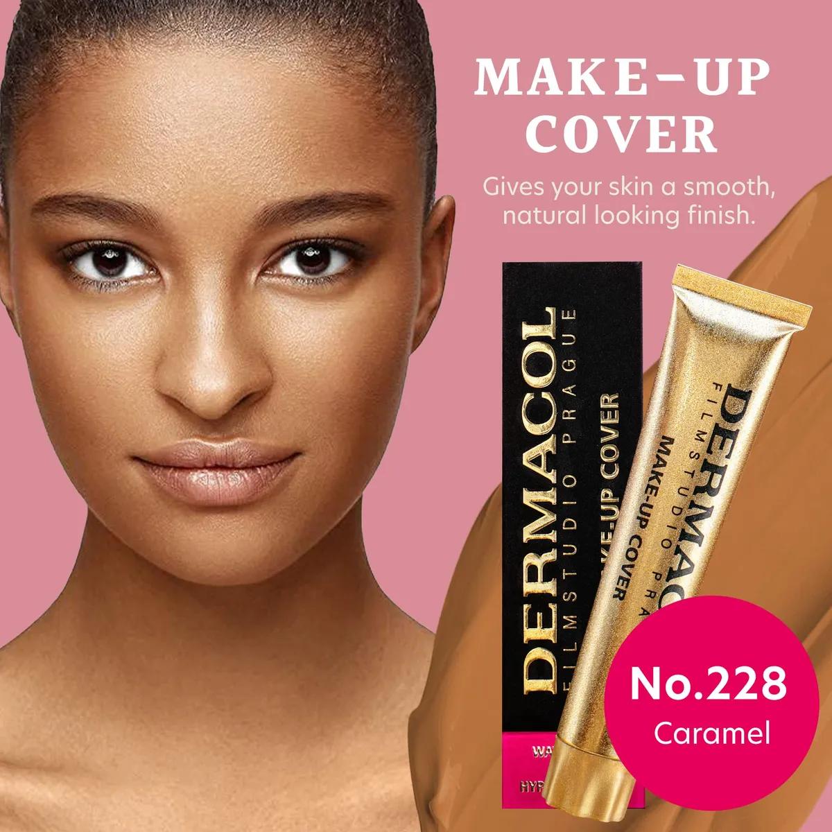 Dermacol Full Coverage Foundation | Long Lasting Waterproof Makeup Cover Cream SPF30 | Hypoallergenic & Light Weight Liquid | Tattoo-600