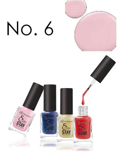 Longlasting nail polish 5 Days Stay No.06 First Kiss