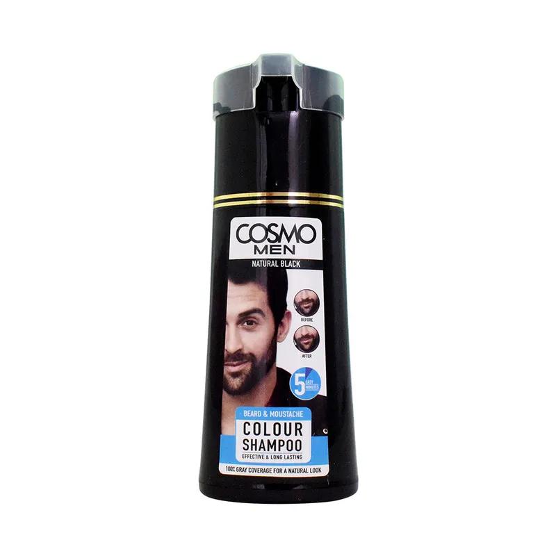 Cosmo Men Beard & Moustache Colour Shampoo Natural Black 180ml
