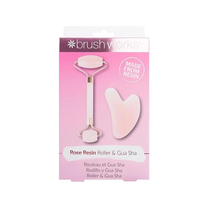 Brushworks Rose Resin Roller & Gua Sha