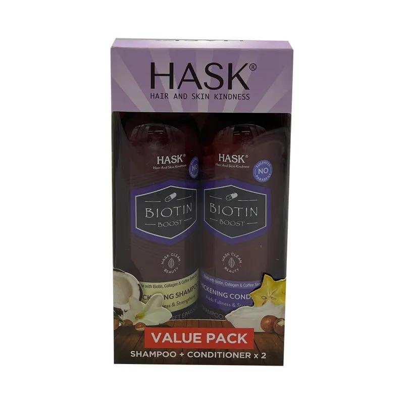 Hask Shampoo & Conditioner 355Ml Asstd. X2 Value Pack