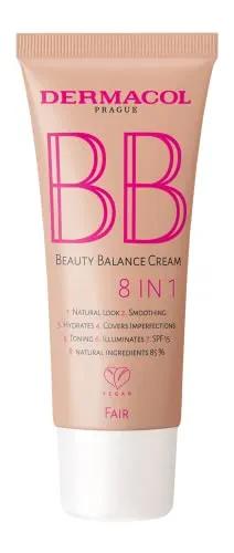 Dermacol BB Cream 8 in 1 Fair - Moisturizing and Brightening Foundation with Lightweight Coverage