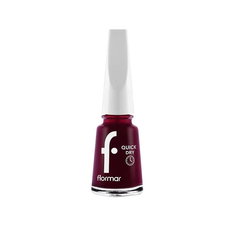 Flormar NP Quick Dry Nail Enamel - 21 Blackstar Red New