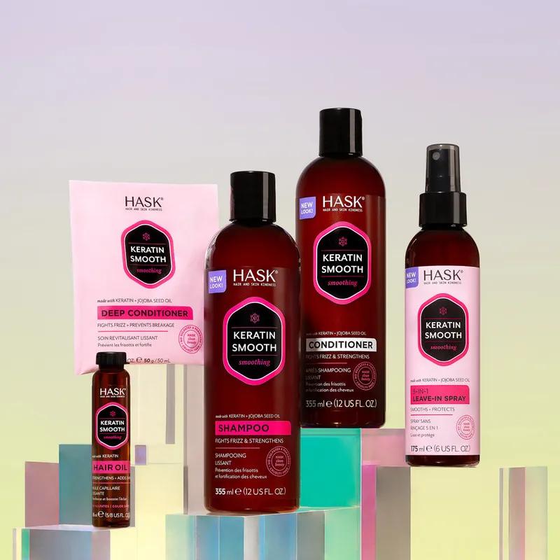 Hask Keratin Shampoo 355Ml & Conditioner 355Ml X2 Value Pack