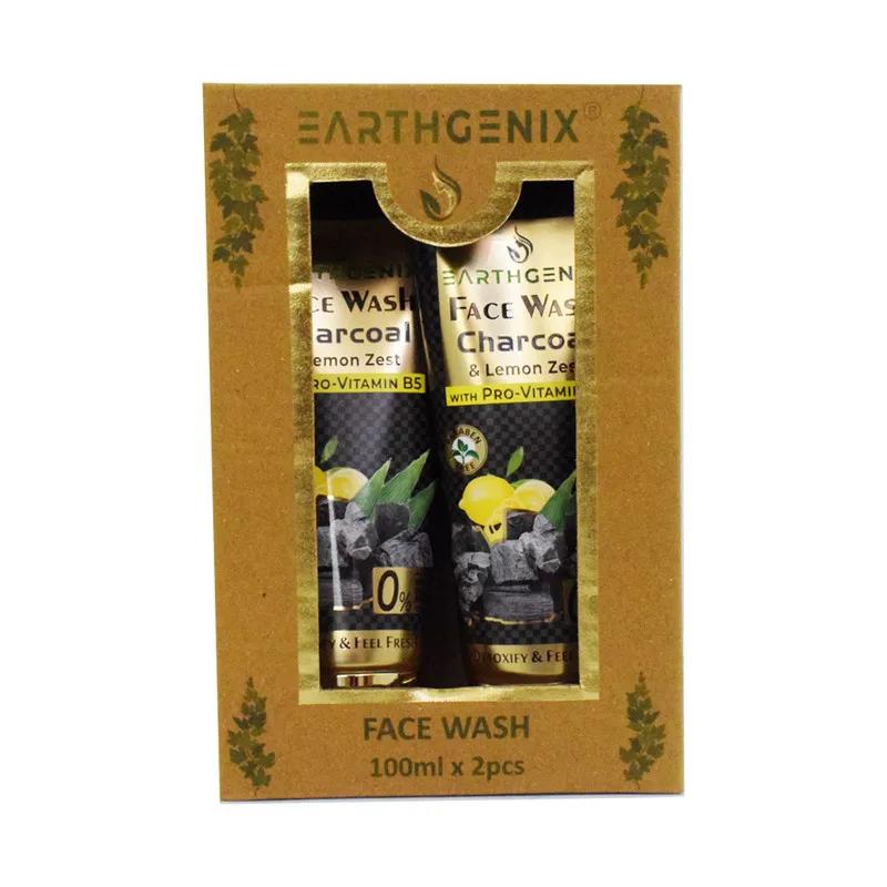 Earthgenix  Charcoal & Lemon Zest Face wash 100Ml x 2 Twin Pack