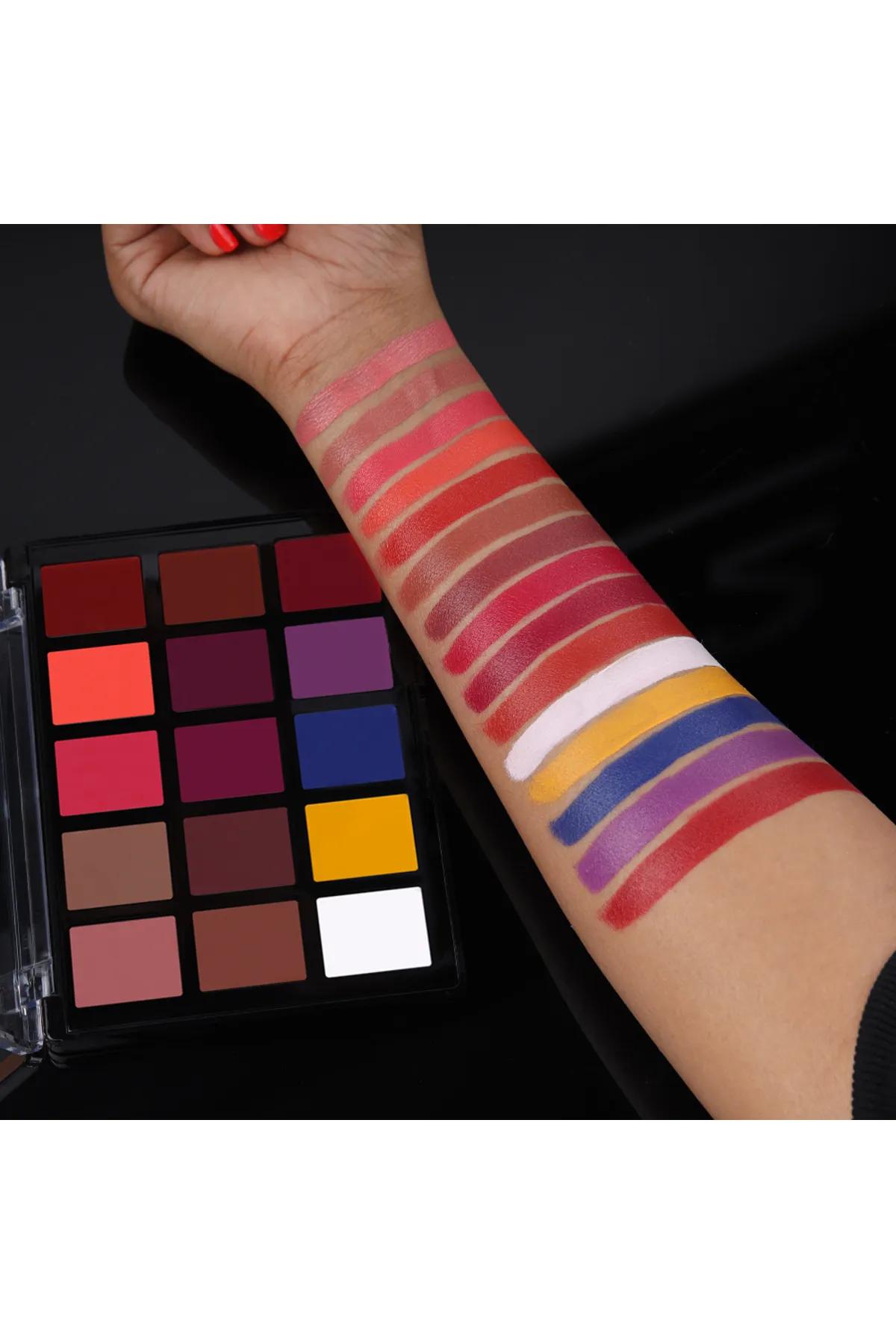 15 Color Lip Define Palette-Multicolor - DDL001