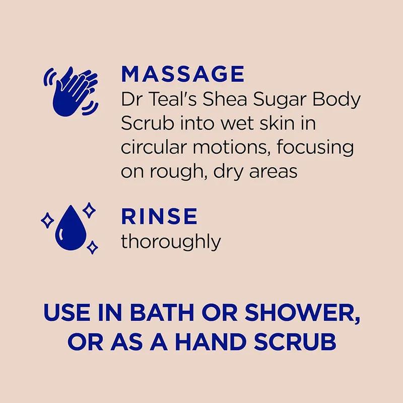 Dr Teal's Shea Sugar Body Scrub Shea Butter & Almond Oil 538g