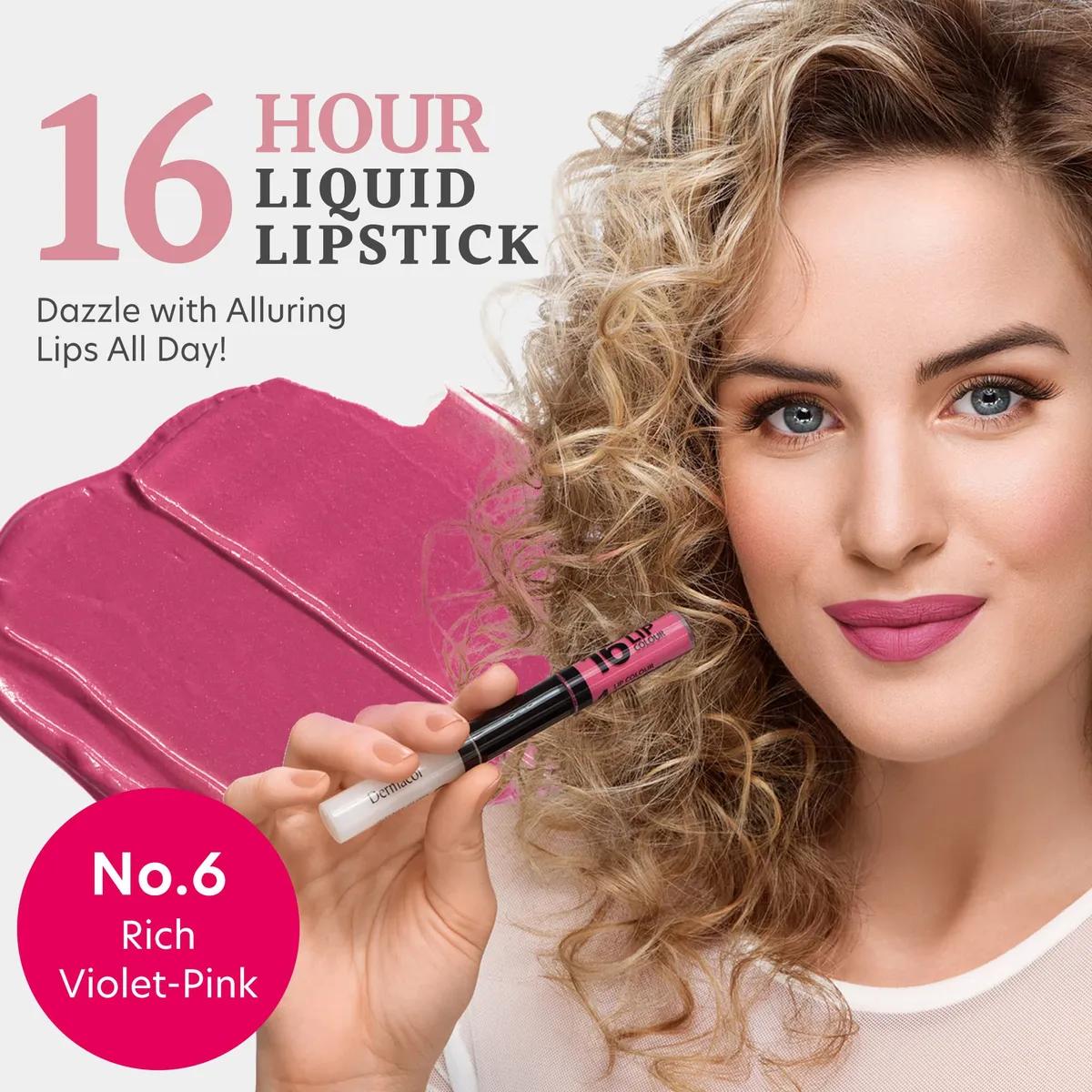 Dermacol 16h Lip Color (Rich Violet Pink)