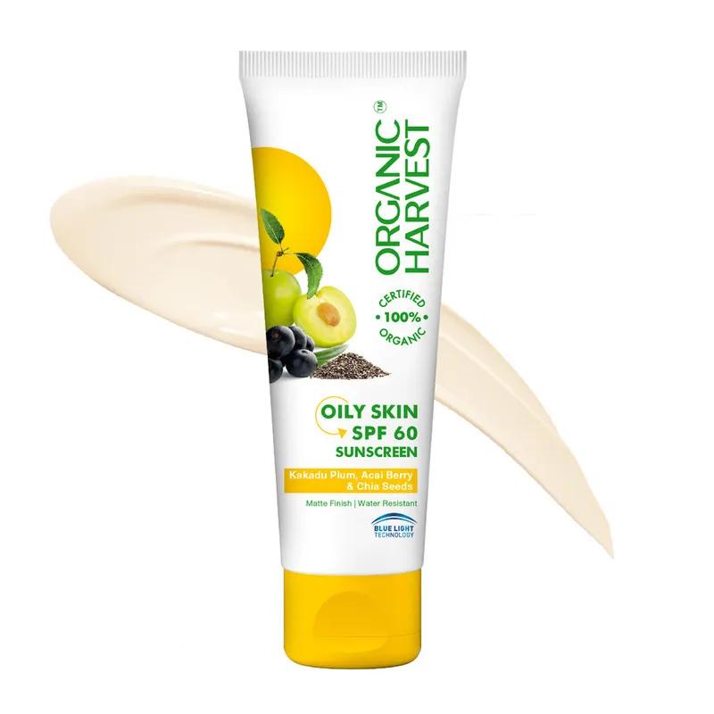 Organic Harvest Oily Skin SPF 60 Sunscreen-Kakadu Plum, Acai Berry & Chia Seeds - 100g