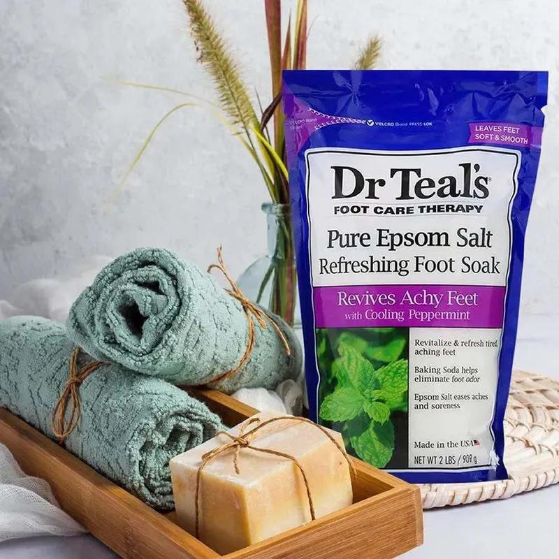 Dr Teal's Epsom Foot Soak - Cooling Peppermint 909g