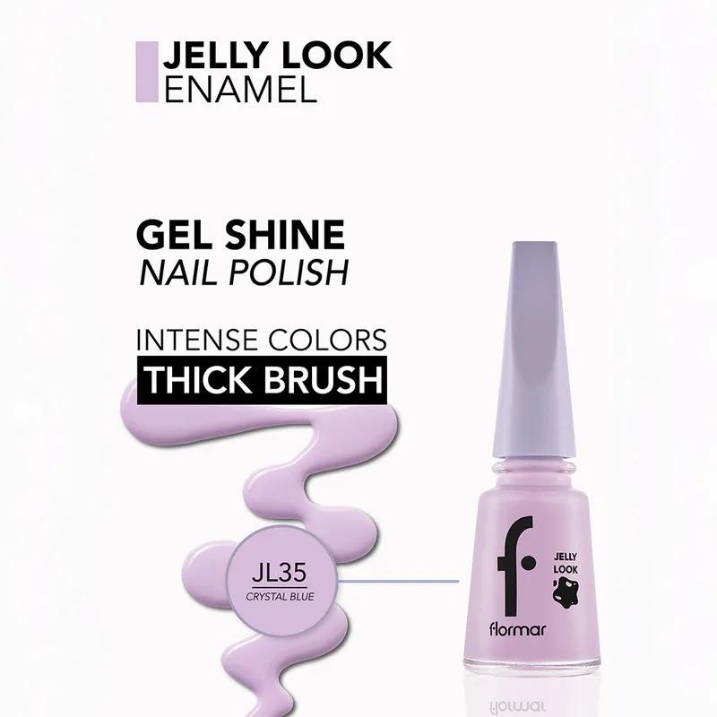 Flormar Jelly Look Nail Enamel - JL35 Crystal Blue