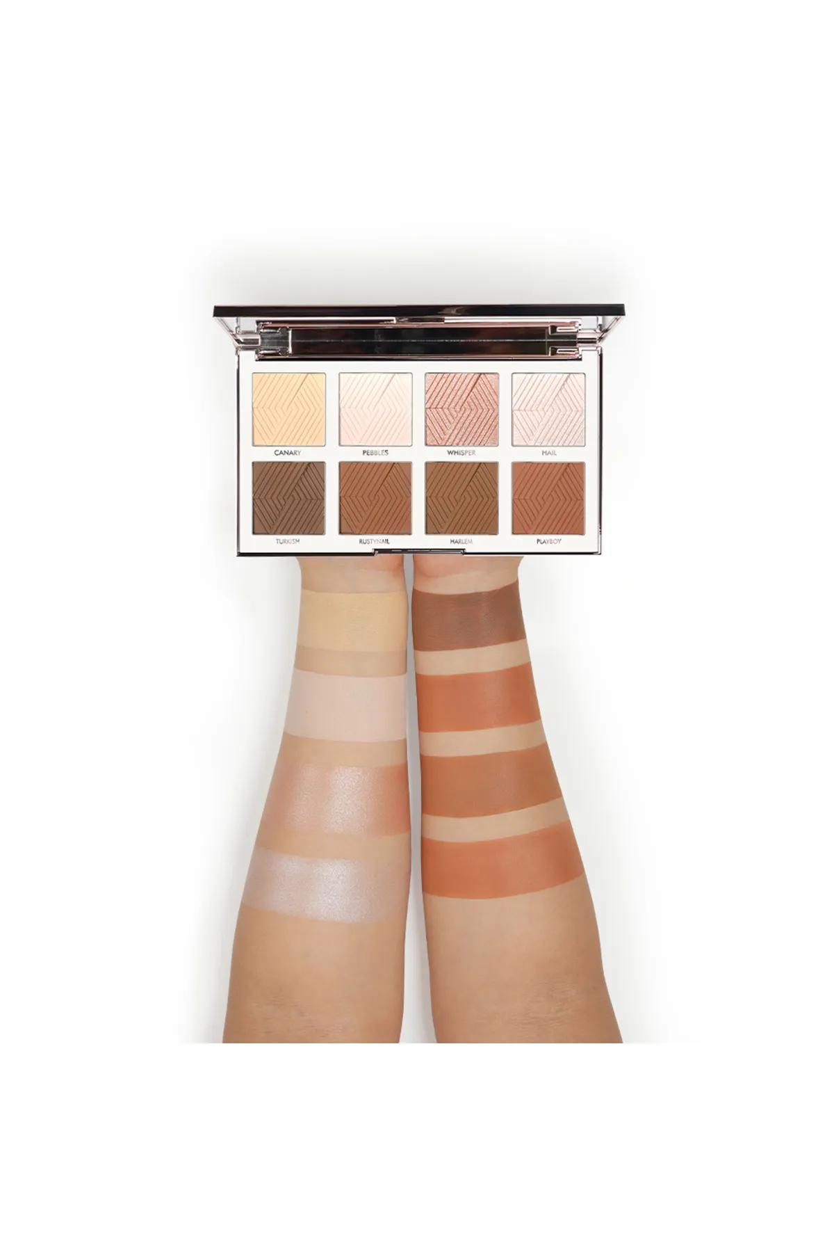 Backstage Essential Highlighter & Contour Powder Palette-Multicolor