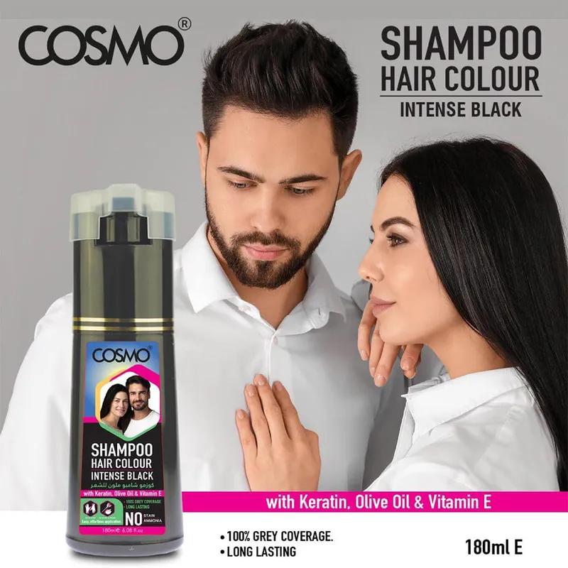 Cosmo Hr Clr Shampo Intense Black 180Ml