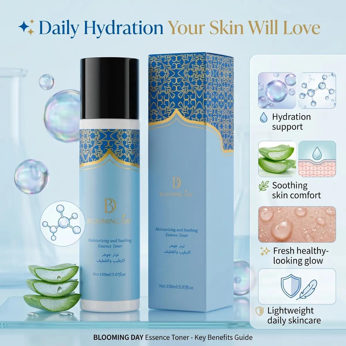 BLOOMING DAY Moisturizing and Soothing Essence Toner 150ml