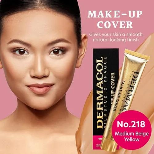 Dermacol Full Coverage Foundation | Long Lasting Waterproof Makeup Cover Cream SPF30 | Hypoallergenic & Light Weight Liquid | Tattoo-589