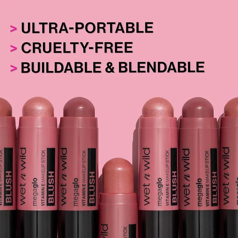 WnW Mega Glo Vitamin and Make-up Stick Blush Currant Jam