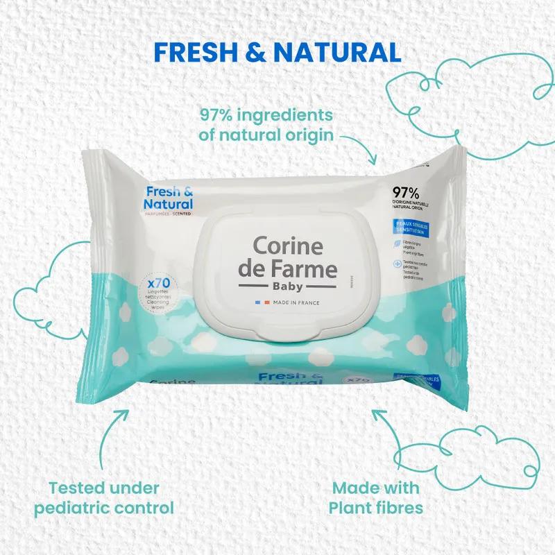 CDF-- Baby Fresh & Natural Wipes 70's