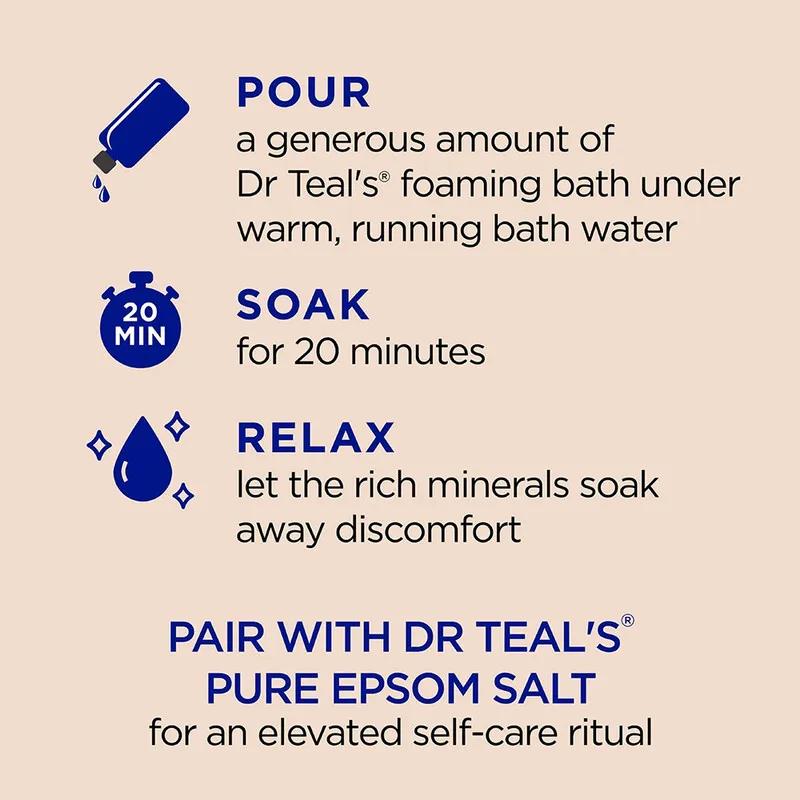 Dr Teal's Foaming Bath with Epsom Salt Oat Milk & Argan Oil 1000Ml
