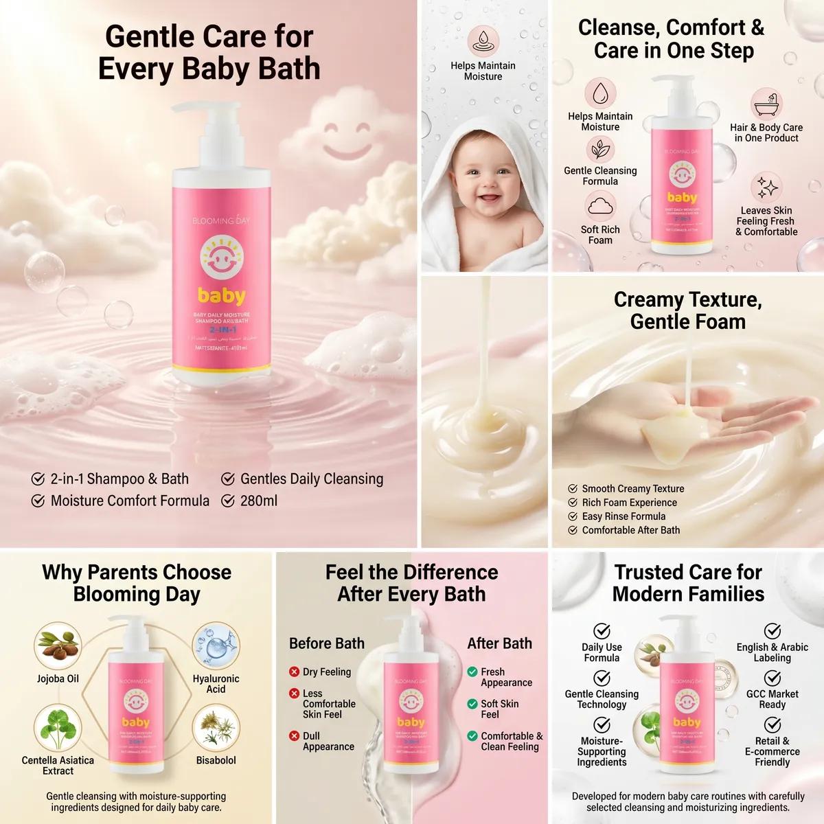 Blooming Day Baby Daily Moisture shampoo and Bath 2in1 280ml