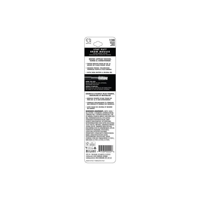 Milani Stay Put Tinted Brow Mousse 120 Medium Brown