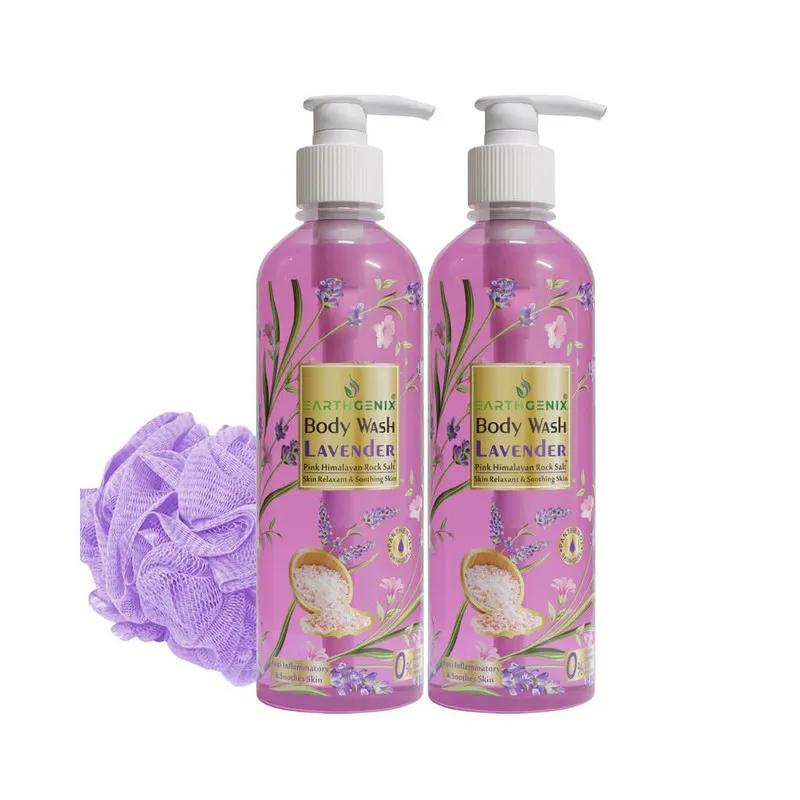 Earthgenix Lavender Body Wash 500mlX2pc with Loofah