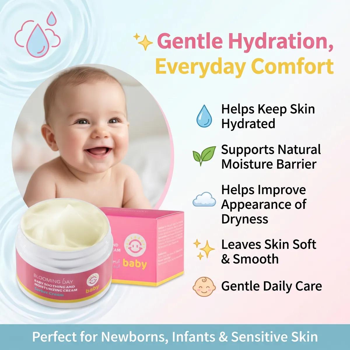 BLOOMING DAY Baby Soothing and Moisturizing Cream 50gm Sorbet Cream