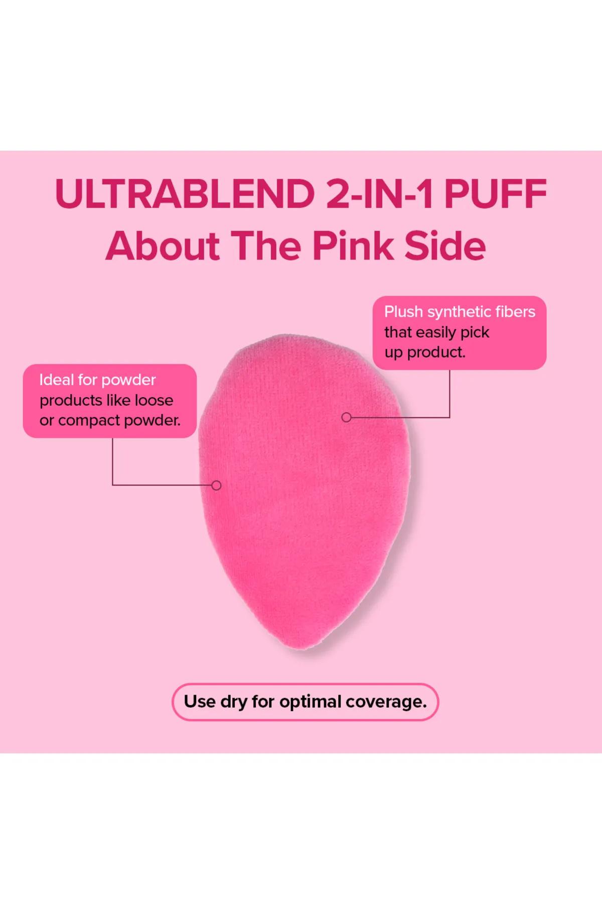 Ultrablend 2 In 1 Puff & Sponge-Pink and Beige
