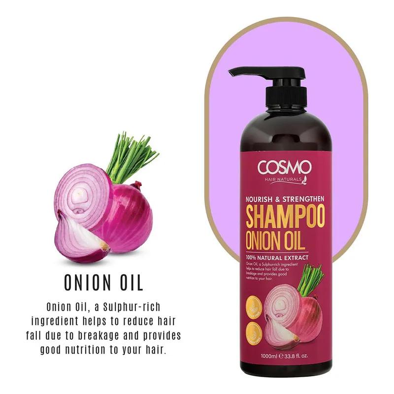 Cosmo Nourish & Strengthen Onion Oil Shampoo 100% Natural Extract - 1000Ml