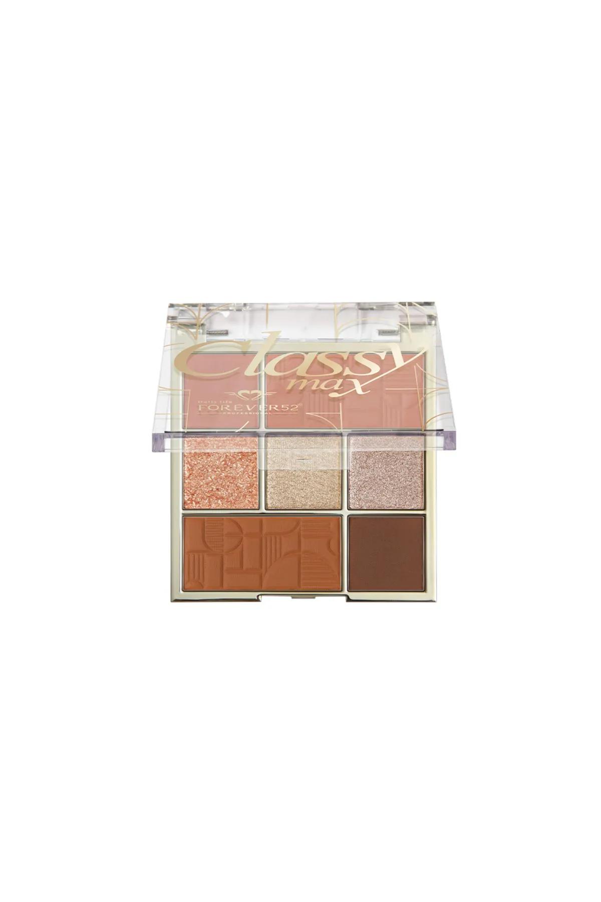 Classy Max 2 Color Blush + 5 Color Eyeshadow Palette-Multi-3