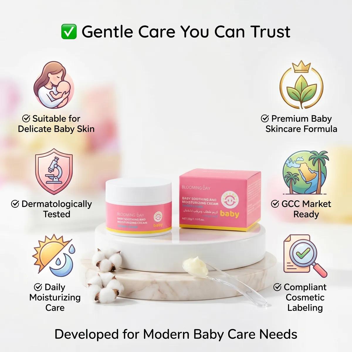 BLOOMING DAY Baby Soothing and Moisturizing Cream 50gm Sorbet Cream