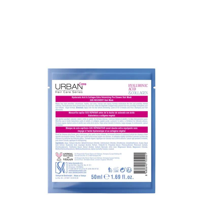 Urban Care Hyaluronic Acid & Collagen S.O.S Recovery Pre-Wash Hair Mask 50ml