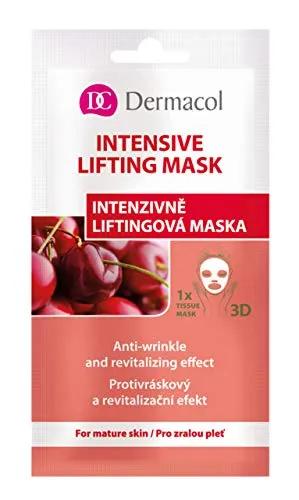 Dermacol Intensive Lifting Face Tissue Mask - Anti-Wrinkle Sheet Mask with Cherry Extract for Mature Skin